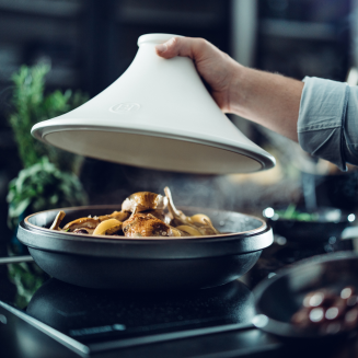  Tagine dish Emile Henry Delight 2l black and white induction - 7