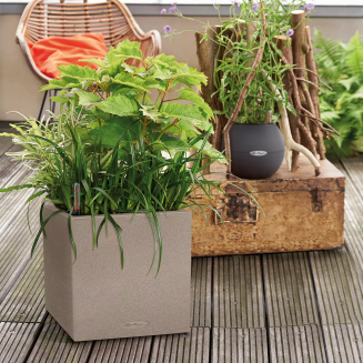  Lechuza Canto Stone flowerpot 30 cubes sand beige - 7