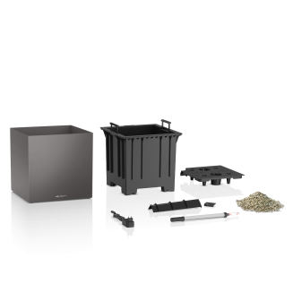 Lechuza Canto Premium 40 LED cube flowerpot silver metallic - 10