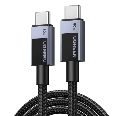 Kabel UGREEN L524 USB-C-USB-C 2m 60W (szary)