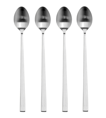 Set of 4 Bitz Steel latte spoons