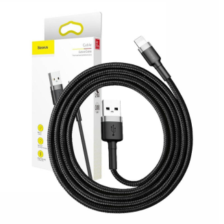 Kabel Lightning USB Baseus Cafule 2,4A 0.5m (szaro-czarny) - 11