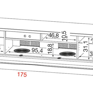 Munari Modena TV table 175x50x41cm 4 colors - 12