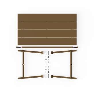Stół ogrodowy Fatboy Fred's Table Medium Mochaccino 170x90x76 cm - 9