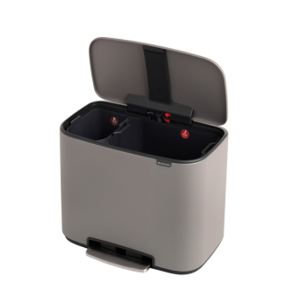 Brabantia Bo Mineral waste bin 23+11l gray - 2