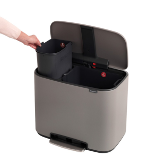 Brabantia Bo Mineral waste bin 23+11l gray - 3