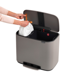 Brabantia Bo Mineral waste bin 23+11l gray - 4