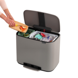 Brabantia Bo Mineral waste bin 23+11l gray - 5