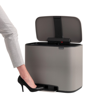 Brabantia Bo Mineral waste bin 23+11l gray - 8