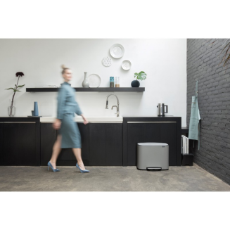 Brabantia Bo Mineral waste bin 23+11l gray - 7