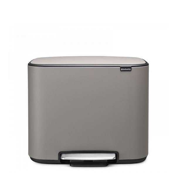 Brabantia Bo Mineral waste bin 23+11l gray