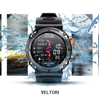 Smartwatch VELTORI VT130-1 Czarny Pasek Silikonowy - 24