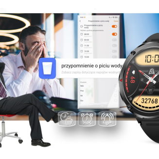 Smartwatch Gravity GT21-5 + Granatowy Pasek Silikonowy - 19