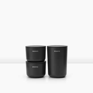  Set of 3 Brabantia ReNew Dark Gray containers - 4