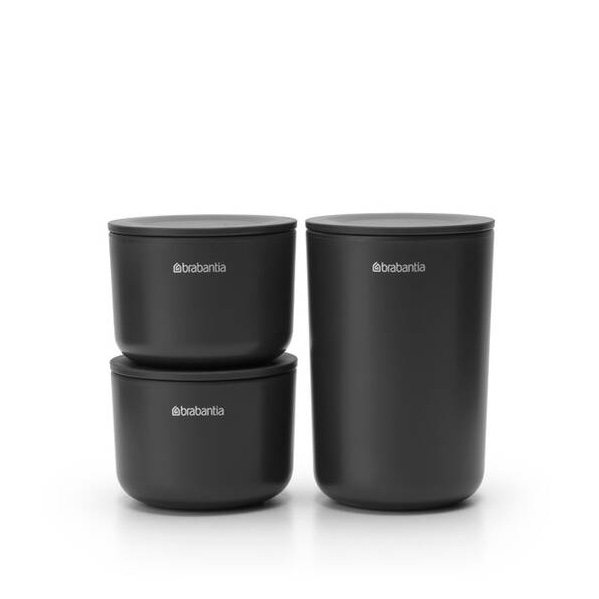  Set of 3 Brabantia ReNew Dark Gray containers