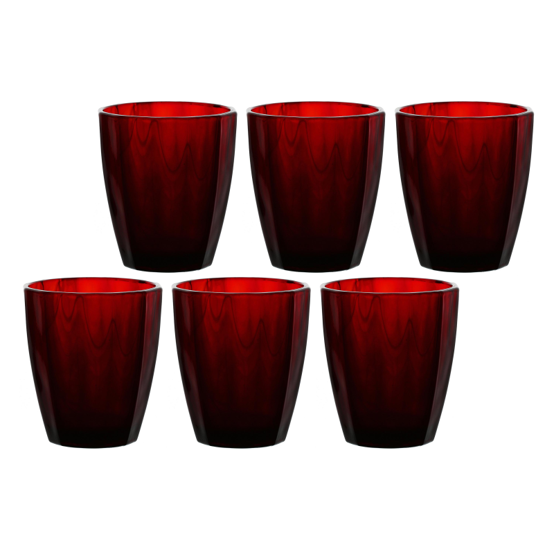  Set of 6 Rose&Tulipani Amami Red glasses 320 ml