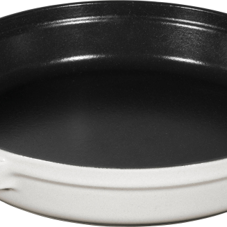  Set of 2 Staub cast iron cookware with lid - 24 cm, white truffle - 5
