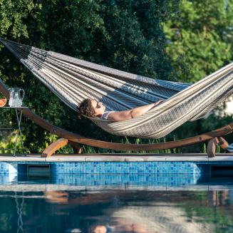  La Siesta Flora zebra double hammock - 4