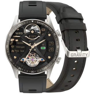 Smartwatch Gravity Srebrny 2 Paski GT10-7 - 11