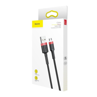 Kabel USB do Micro USB Baseus Cafule 1.5A 2m (czerwono-czarny) - 6