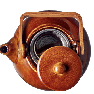  Stoneware jug with strainer Bitz Amber 1.2l - 5