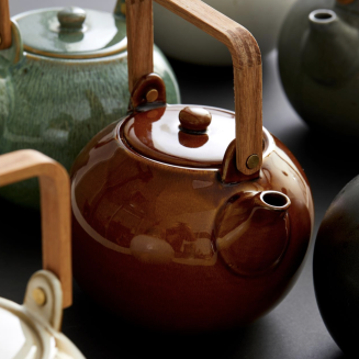  Stoneware jug with strainer Bitz Amber 1.2l - 3