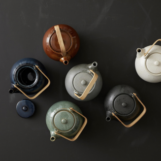  Stoneware jug with strainer Bitz Amber 1.2l - 4