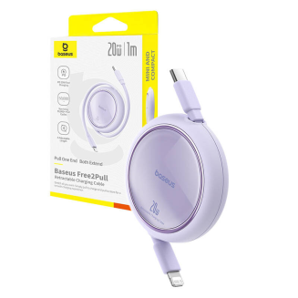 Kabel USB Baseus Free2Pull USB-C do iP 20W 1m (fioletowy) - 8
