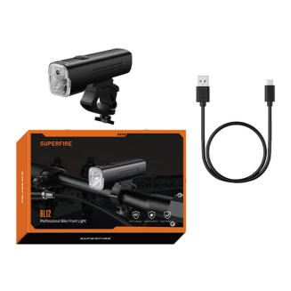 Lampka rowerowa Superfire BL12, 4800 mAh, USB, 2 tryby - 5