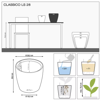  Lechuza Classico Color LS 21 flowerpot | 28 | 35 | 43 gray - 3