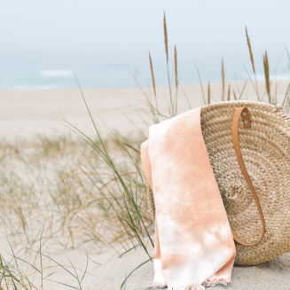  Watercolor Mustard beach towel 85x175 cm - 6