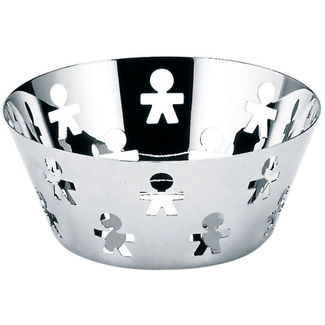  Alessi Girotondo basket 20 cm silver