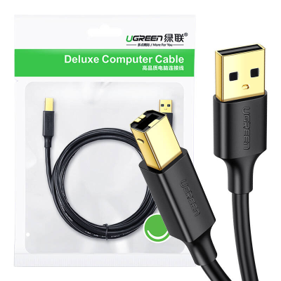 Kabel UGREEN US135 USB-A-USB-B 3m (czarny)