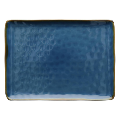  Rose&Tulipani | Concerto Blu Avio rectangular plate - Navy blue, 36 x 26.5 cm