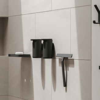  Zone Denmark Rim Black Wall Mounted Soap Dispenser - 3