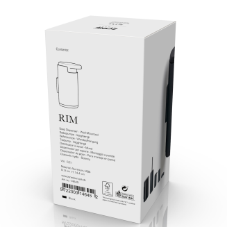  Zone Denmark Rim Black Wall Mounted Soap Dispenser - 3