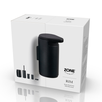  Zone Denmark Rim Black Wall Mounted Soap Dispenser - 2