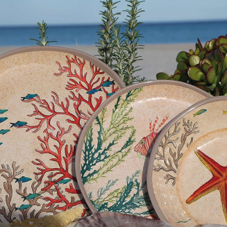  Rose&Tulipani | Sea Life round melamine coaster, starfish - 20 cm - 5