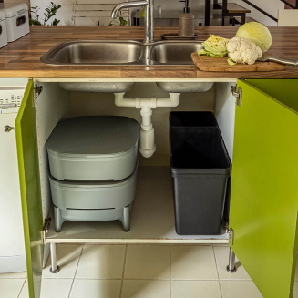 Kompostownik dla dżdżownic Plastia szary - 9