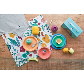 Alessi Giro Kids table set, orange - 8