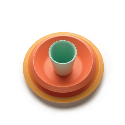 Alessi Giro Kids table set, orange