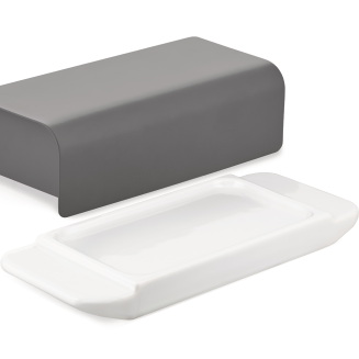 Alessi Mattina butter dish, dark gray - 3