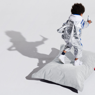 Pufa dla dzieci Fatboy Junior Canvas Cool Grey 130x100 cm - 5