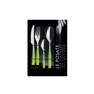 Zestaw sztućców obiadowych Casa Bugatti Glamour Apple Green 24 szt. - 2