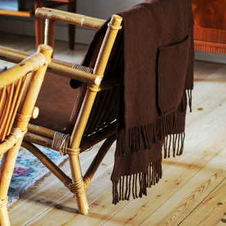  Lapuan Kankurit UNI chocolate scarf with pockets 60x170 cm - 4