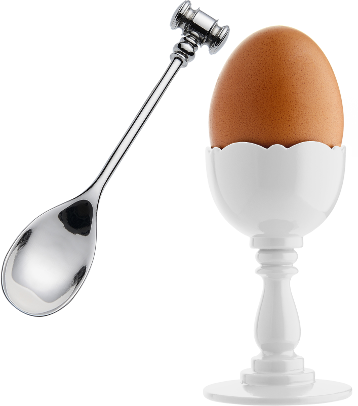 Alessi Dressed egg cup with spoon