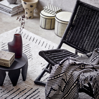  Bloomingville Gutte Black plaid 130x160 cm - 3