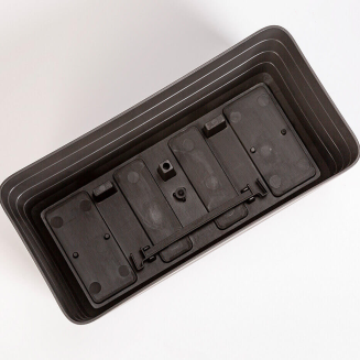 PLASTIA BERBERIS Donica samonawadniająca prostokątna 40x20 cm szaro-brązowy - 3