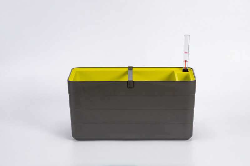 PLASTIA BERBERIS Donica samonawadniająca prostokątna 40x20 cm szaro-brązowy