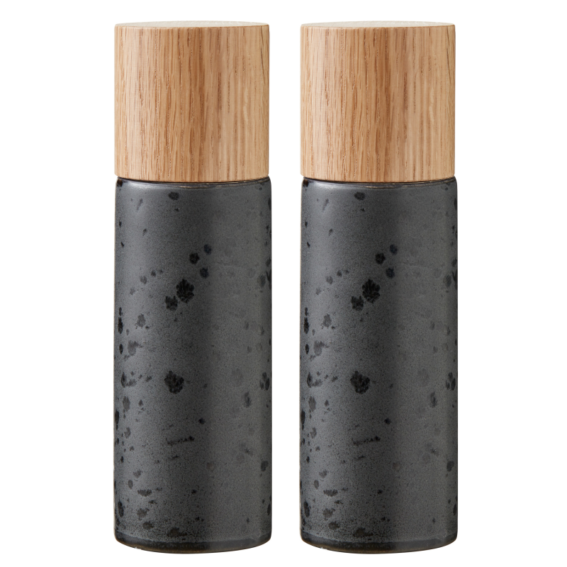 Bitz Black Matt salt and pepper grinder set